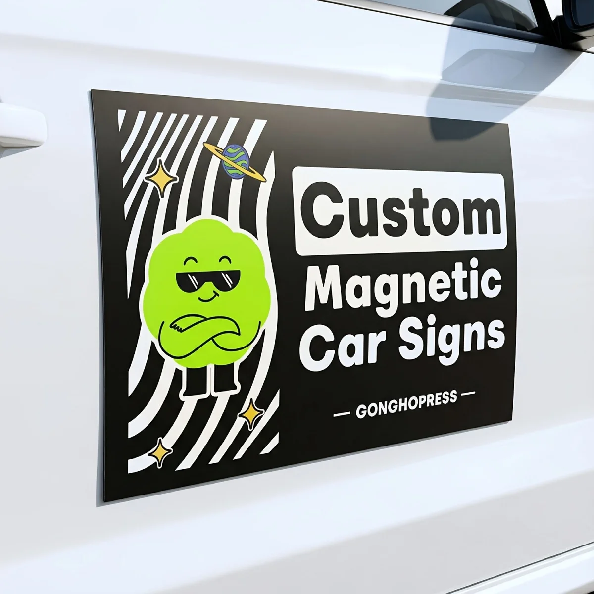 Autocollants magnétiques personnalisables pour voitures – Idéaux pour la publicité et la décoration de véhicules ; Prise en charge de vos propres designs personnalisés.