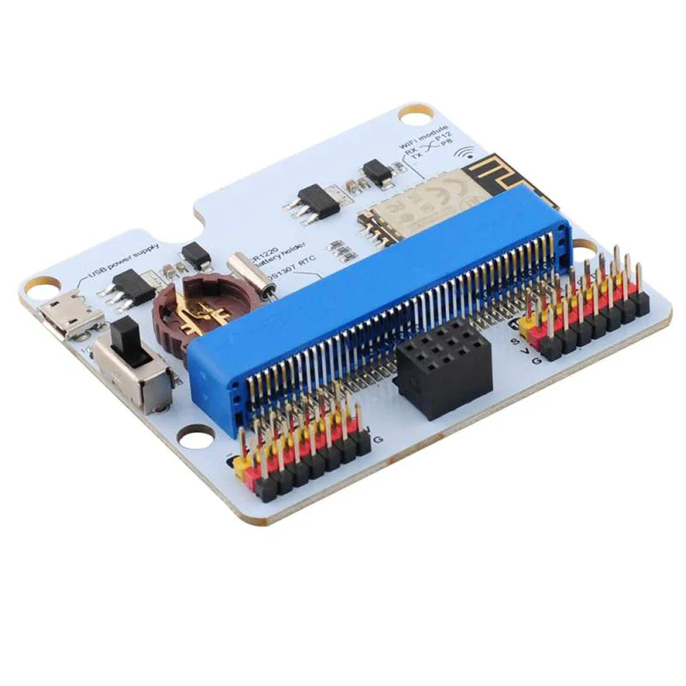 IOT:bit Internet WIFI Extension Board For micro:bit ESP8266 WiFi/Buzzer/RTC Module Support Makecode Micropython JavaScript