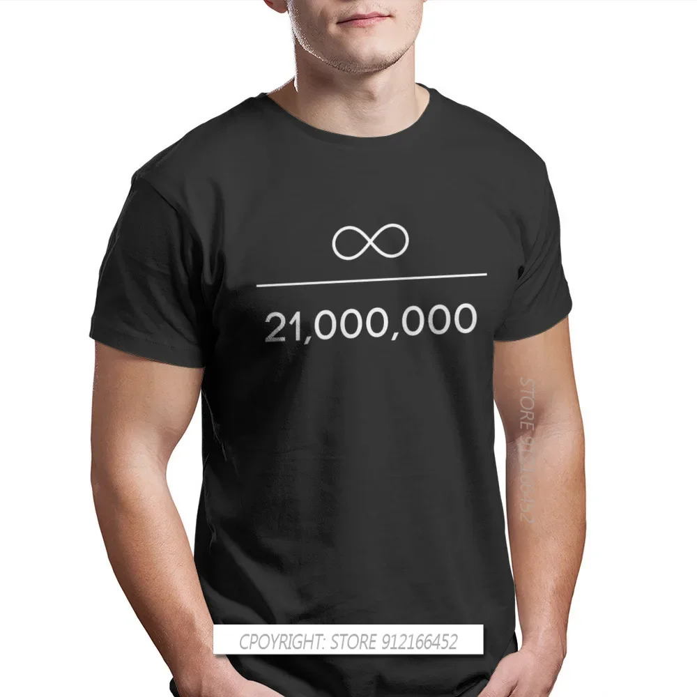 Infinity Divided By 21 Million Unique TShirt Bitcoin Cryptocurrency Miners Meme New Design Graphic T Shirt Stuff Hot SaleAnime G