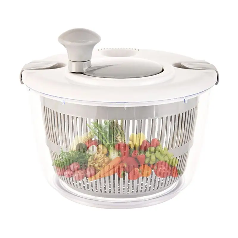 Vegetable Drain Basket Anti Deform High-Speed Rotation Salad Spinner Versatile Vegetable Dehydrator Bowl Strainer for kitchen