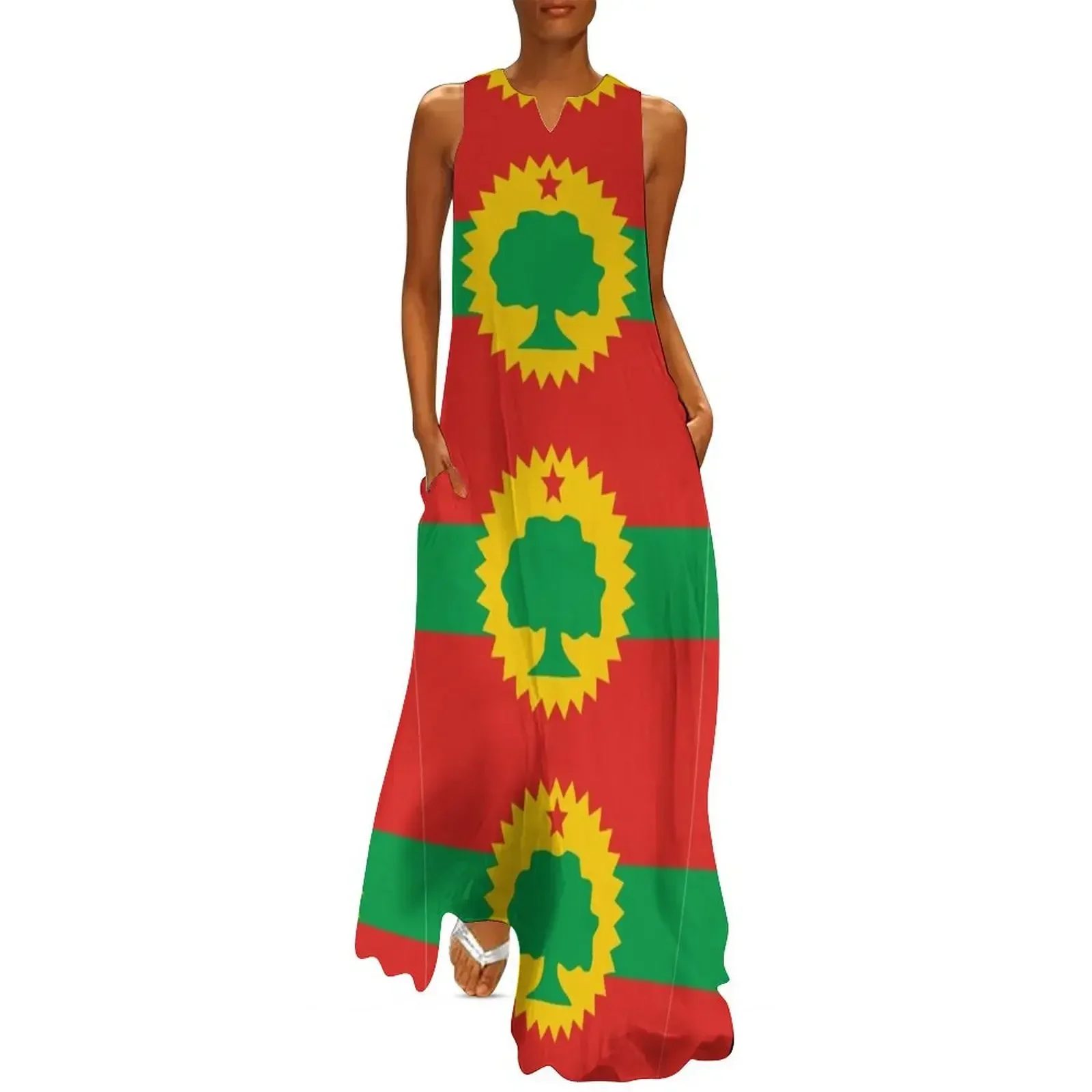 

Flag of the Oromo People (Oromoo) Long Dress Dress women Summer skirt fairy dress