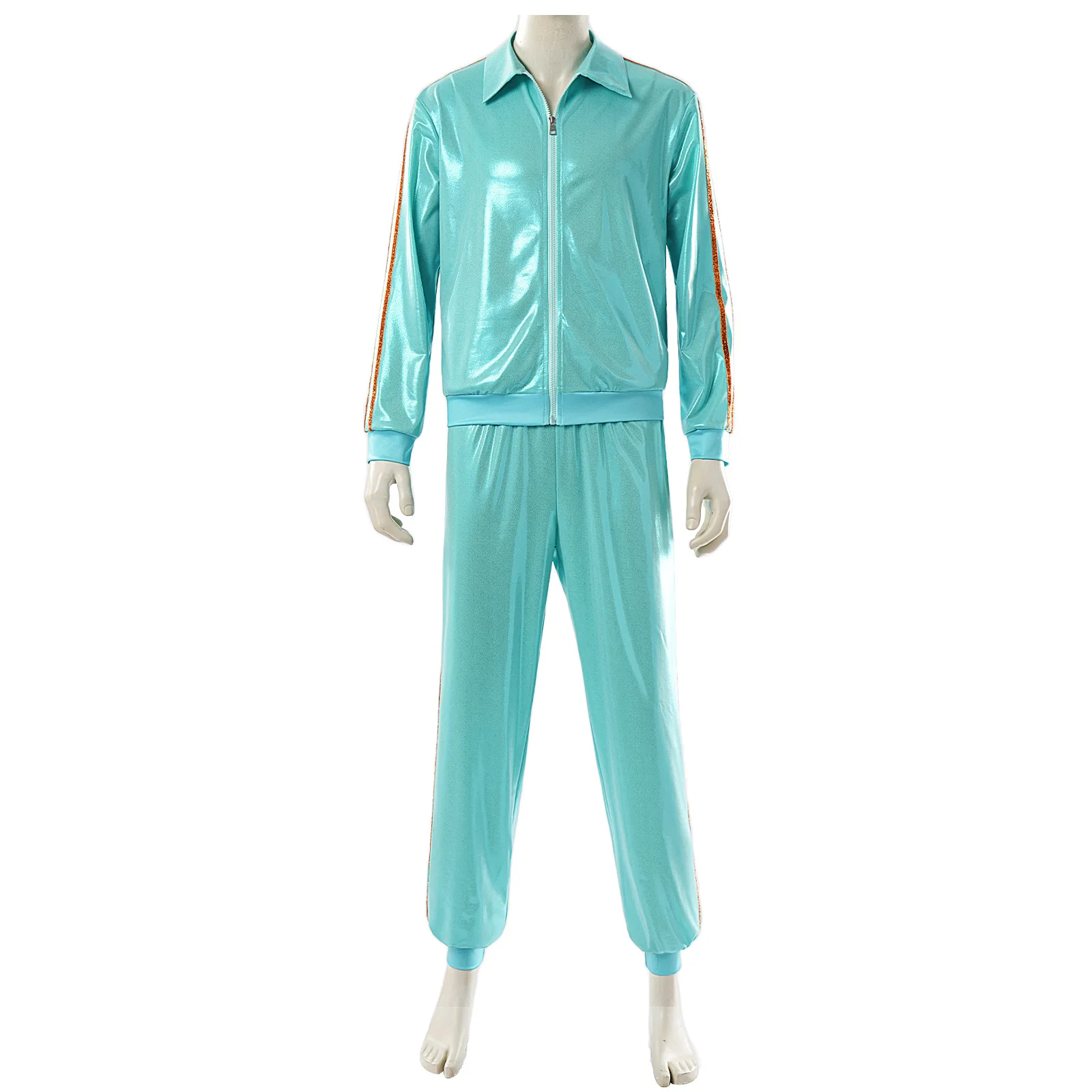 Halloween Green Sequin Sportswear Performance Costume Bright Sparkle Stage Outfit Cross-Border Work Women's Traditional Clothing