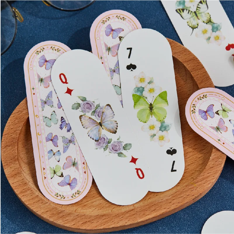 Circular and Rectangular Creative Butterfly for Mini Playing Cards Exquisite for Family Gatherings Children's Day Christmas Gift