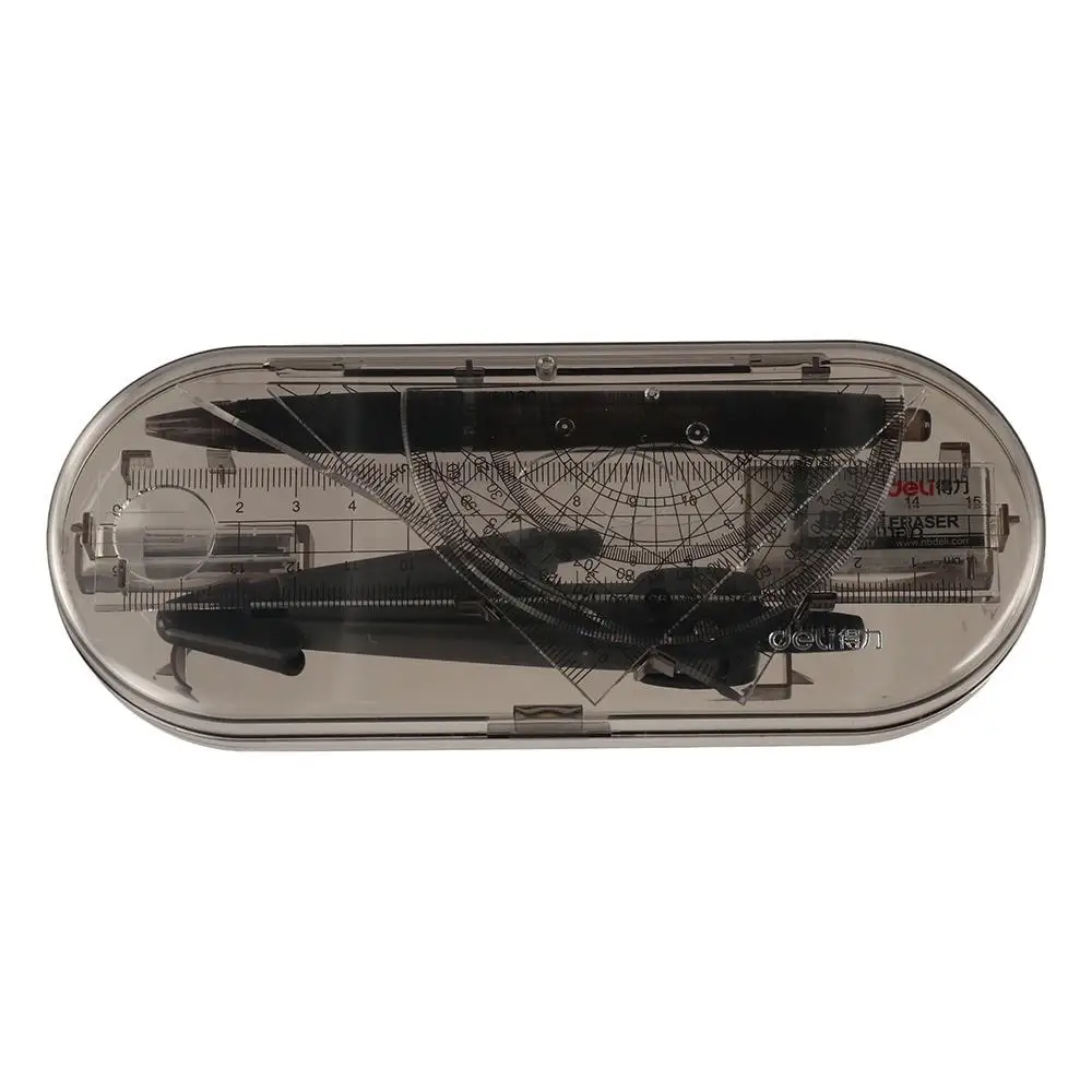 Straight Ruler Compass Rulers Set Pencil Rubber Circle Gauge Math Geometry Drawing Light Weight Drafting Mathematical Set