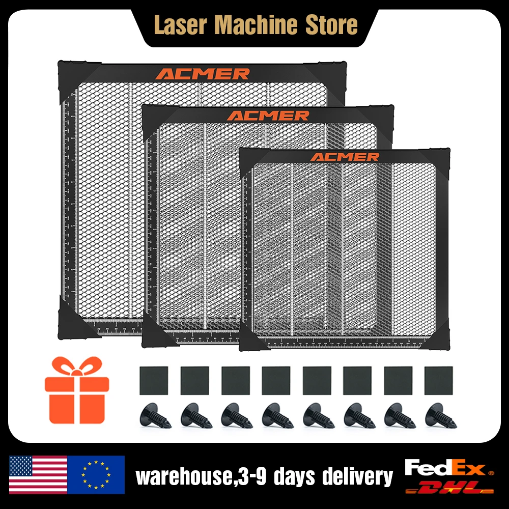 ACMER Honeycomb Panel Laser Working Table For CO2 CNC P1 10 P2 33W Laser Engraver Cutting Machine 400x400/440x440mm Tools
