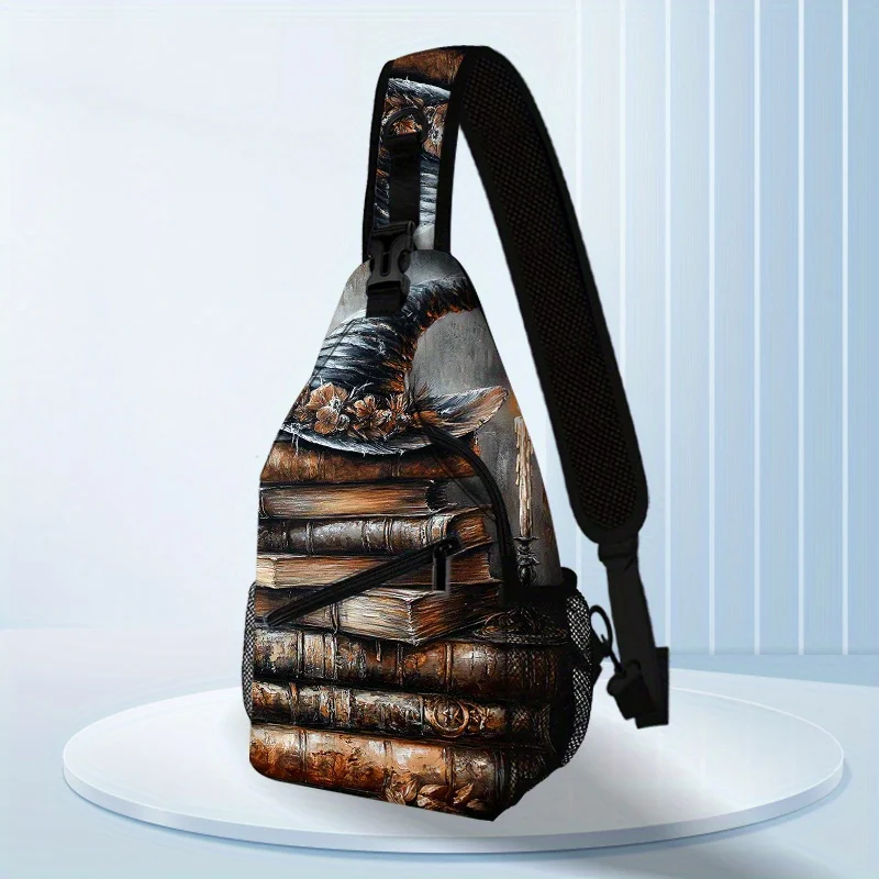 

Рюкзак через плечо с принтом «Волшебник» и регулируемым ремешком, легкий вес большой емкости для мужчин и женщин