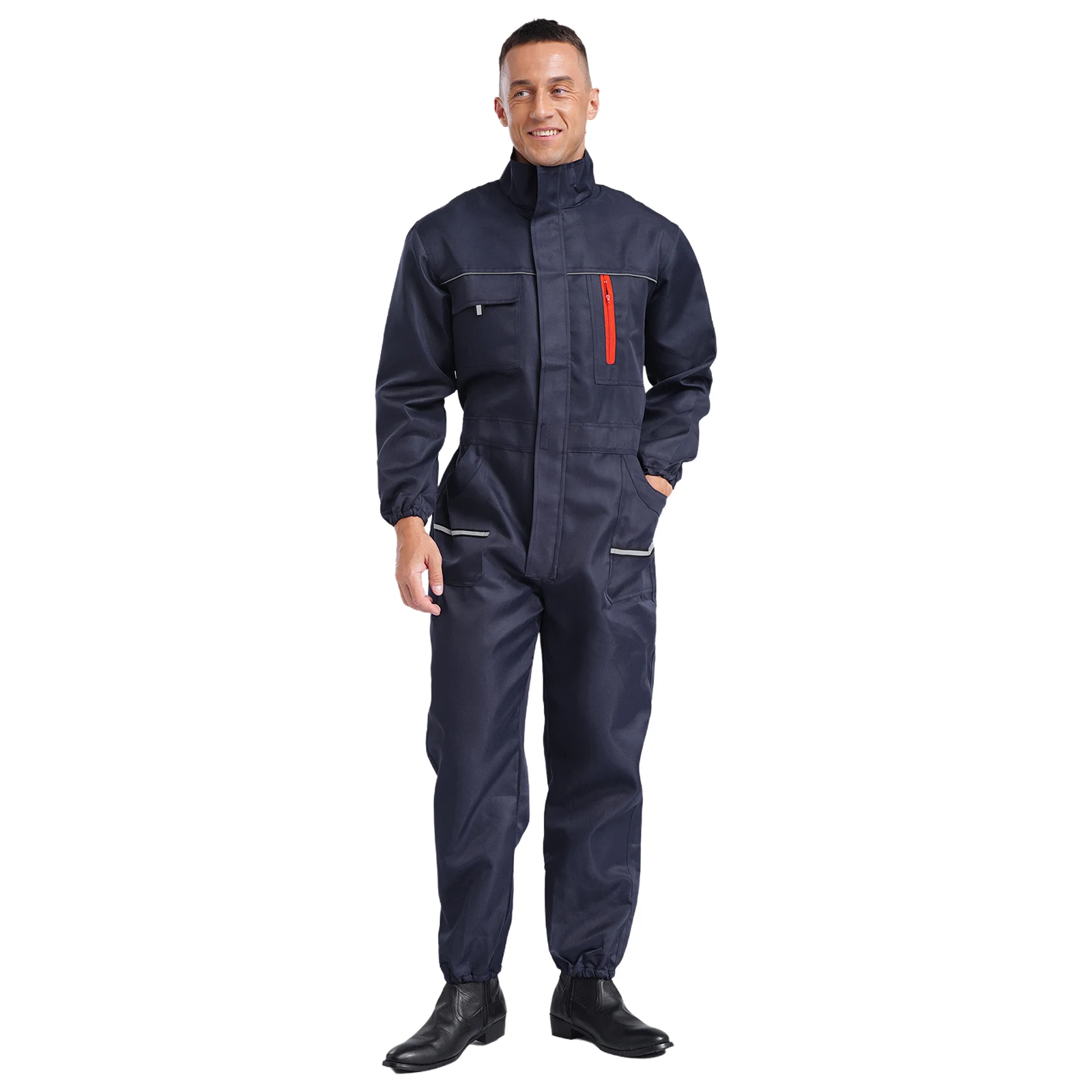 Work Overall Uniforms for Mens Working Coveralls Welding Suit Repair Workshop Mechanic Workwear Warehouse Long Sleeve Jumpsuit