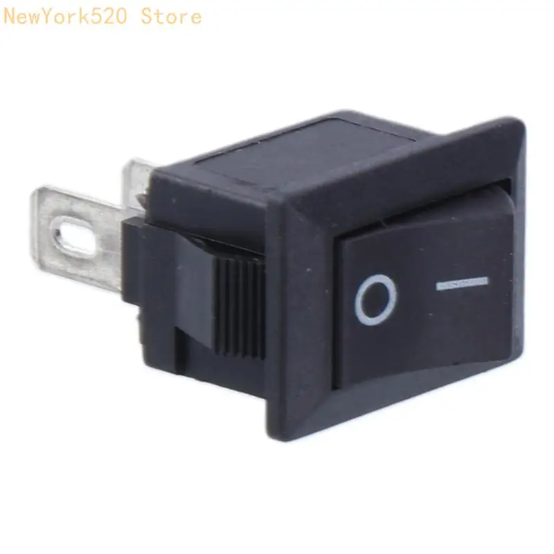 Black White On/Off Rectangle Rocker Switch Car Boat Button KCD1-2Pin 250V 3A New N84C