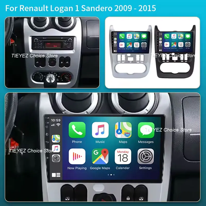 Android 15 For Renault Sandero Stepway GT 2013 - 2014 Carplay Car Radio Multimedia Video Player WiFi GPS Navigation Touch Screen