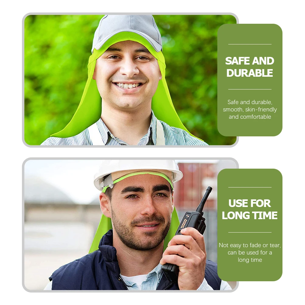 

2 Pcs Reflective Rod Riding Hat Cooling Head Caps for Men Hair Neck Foldable Sunshade Cover Summer Cycling Headgear Man
