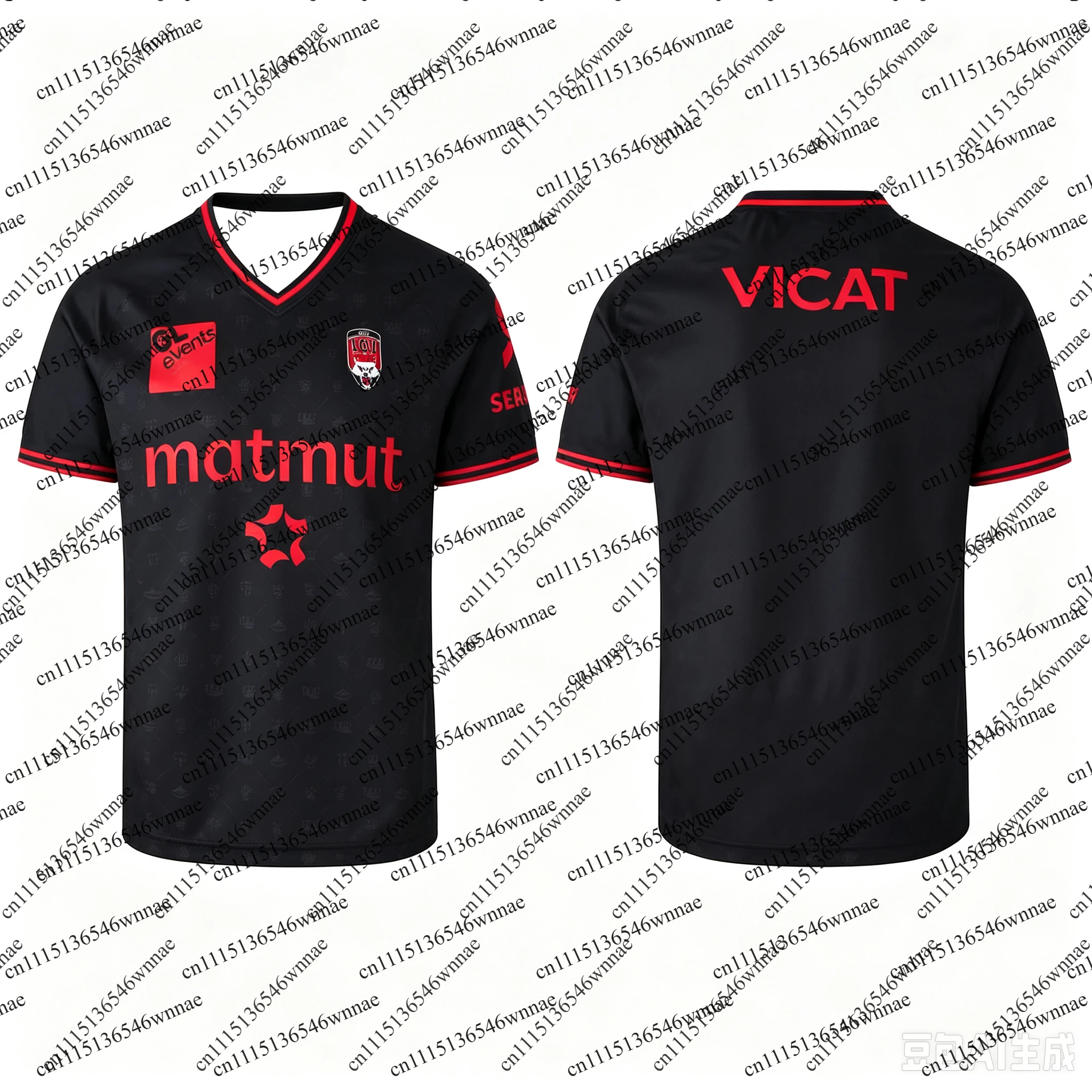 Men Women Kids LOU Lyon Rugby Short Sleeve Jersey Black Red Trim Sublimated Fan Top Breathable Lightweight Sport Training Shirt