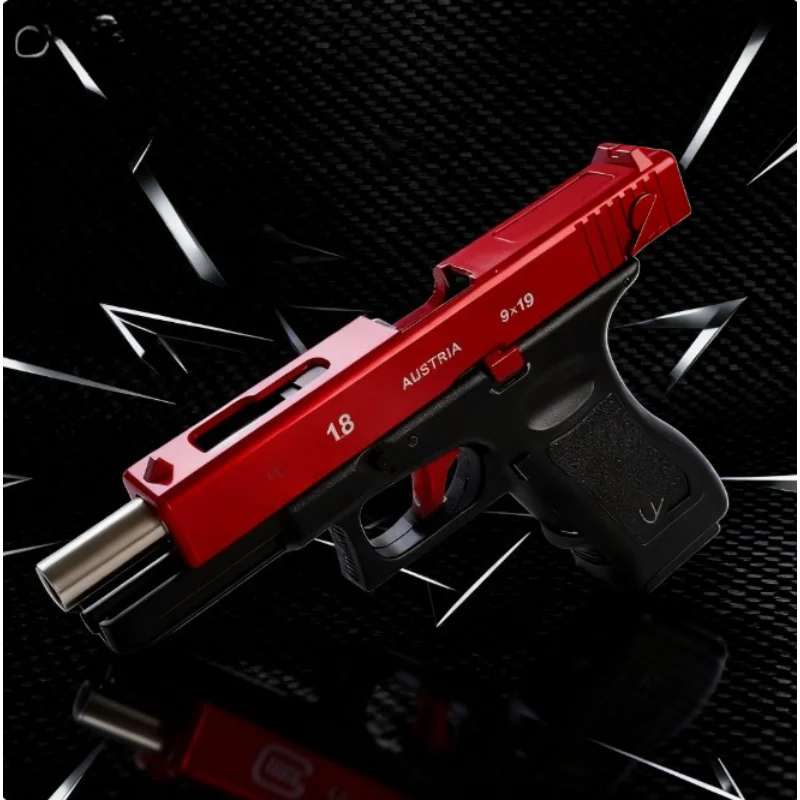لعبة G18 المصنوعة من خليط معدني تعمل بالرصاص البلاستيكية بقوة كبيرة ونطاق طويل هو أفضل مسدس لعبة هدية لأعياد ميلاد الأطفال