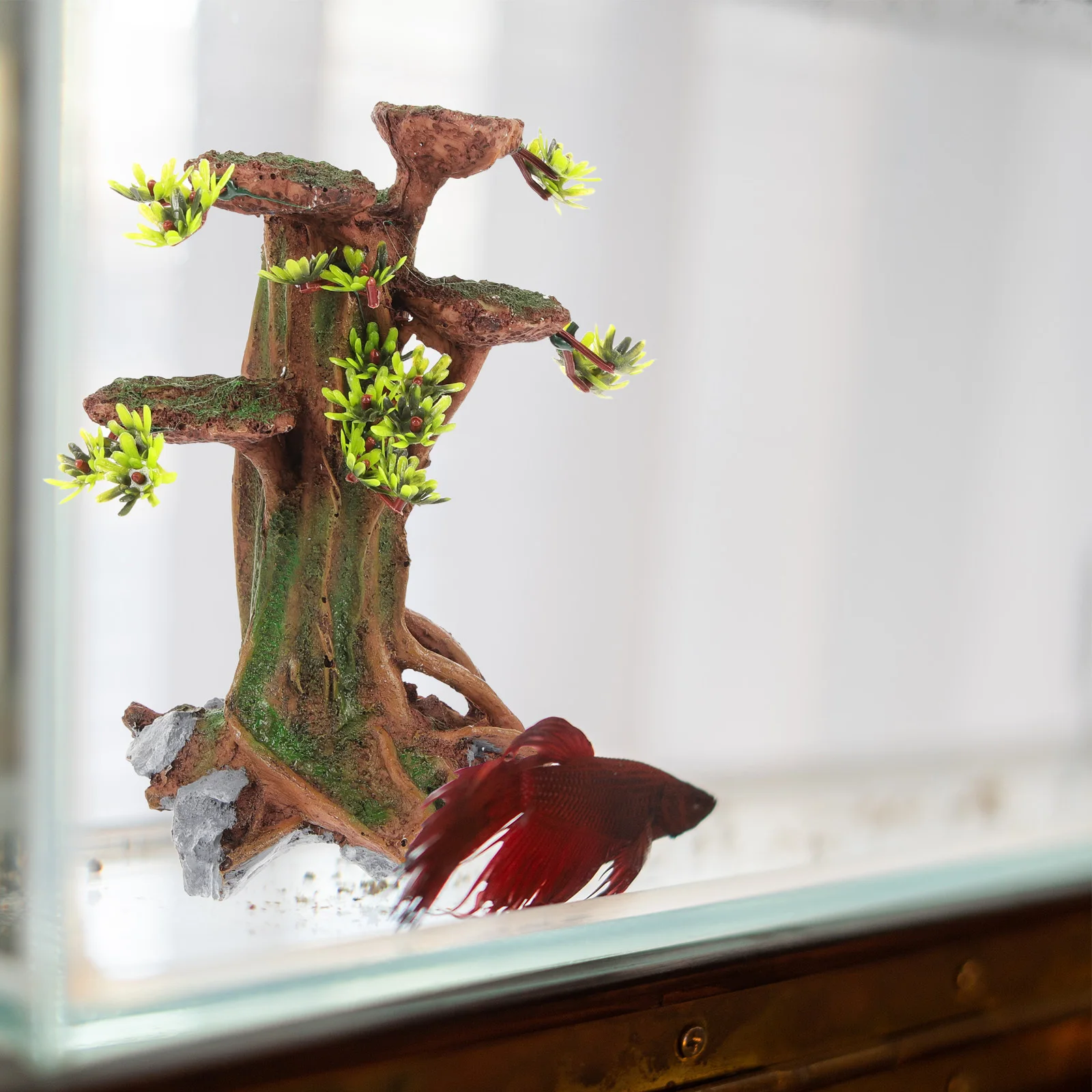 الإبداعية حوض السمك الجذع الراتنج شجرة اصطناعية جذع لخزان الأسماك المشهد الزخرفية تحت الماء DIY بها بنفسك سطح المكتب المنزلي