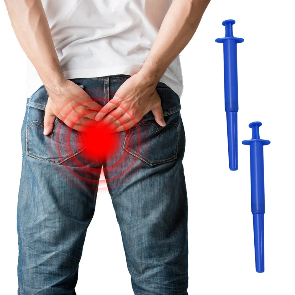 10Pcs Disposable Medicated Hemorrhoid Tube Medicine Treatment Applicators Putter Suppository Push Hemorrhoids Ointment Push Tube