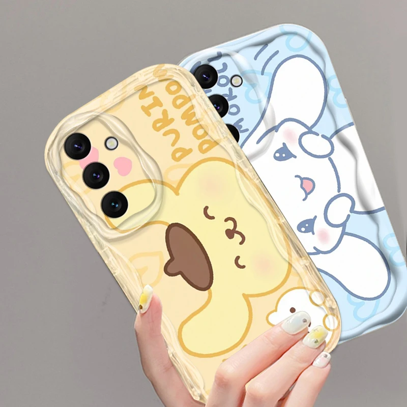 Cartoon Cut Sanrio Kuromi For Samsung A55 A54 A53 A52 A35 A34 A33 A32 A25 A24 A23 A22 A21S A15 A13 A14 5G Wave Oil Cover