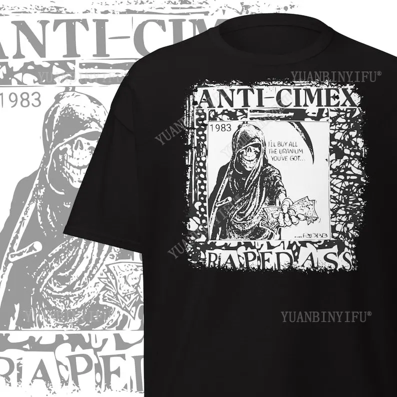 

Anti Cimex T-Shirt Vintage Punk Rock Clothing Hardcore Merch D-Beat Raw Punk Vintage round neck Streetwear Tees Short Sleeve