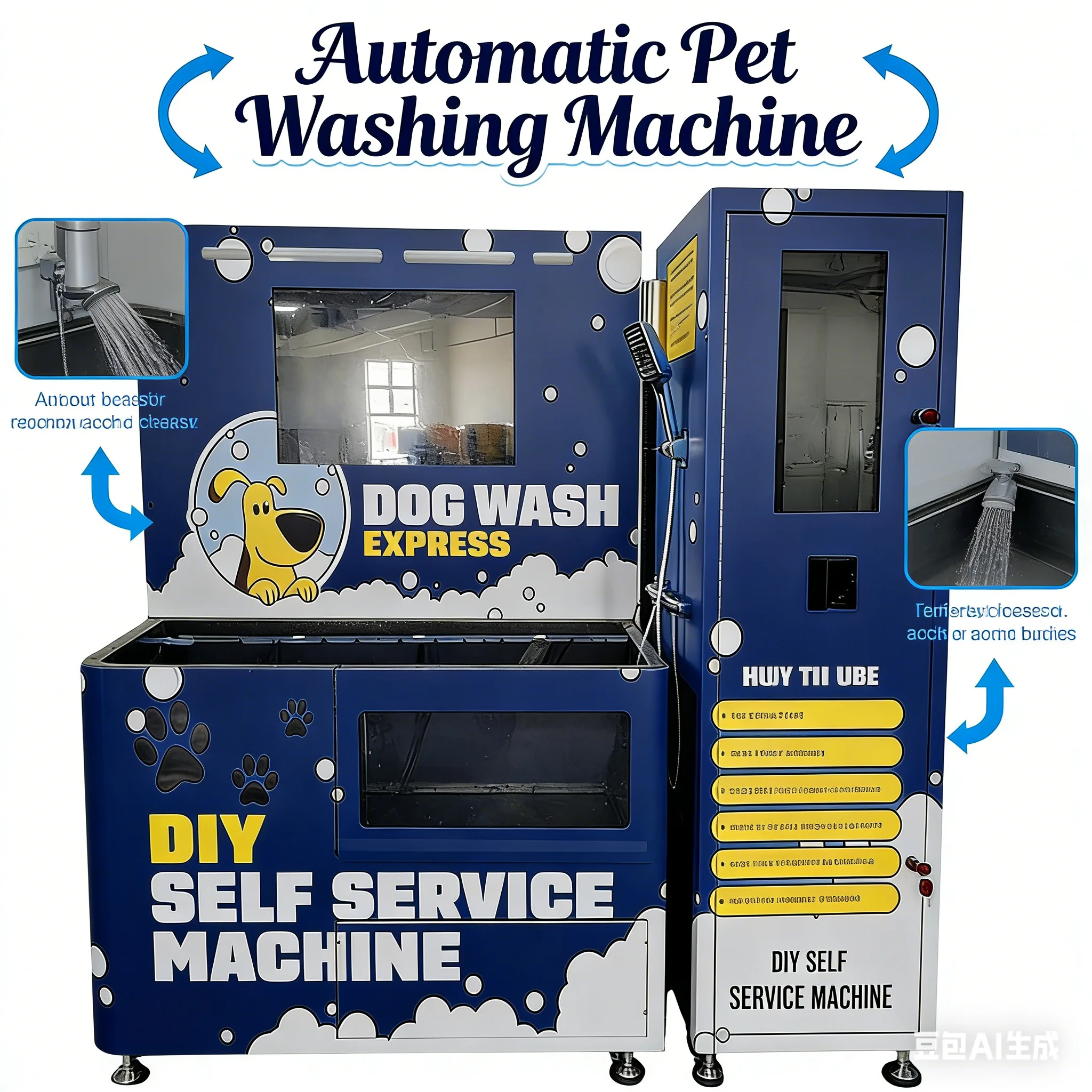 Self Service Dog Wash Station Coin Operated Pet Vending Machine Automatic Shampoo Dispensing Dog Spa Tub for Parks Pet Stores view 3