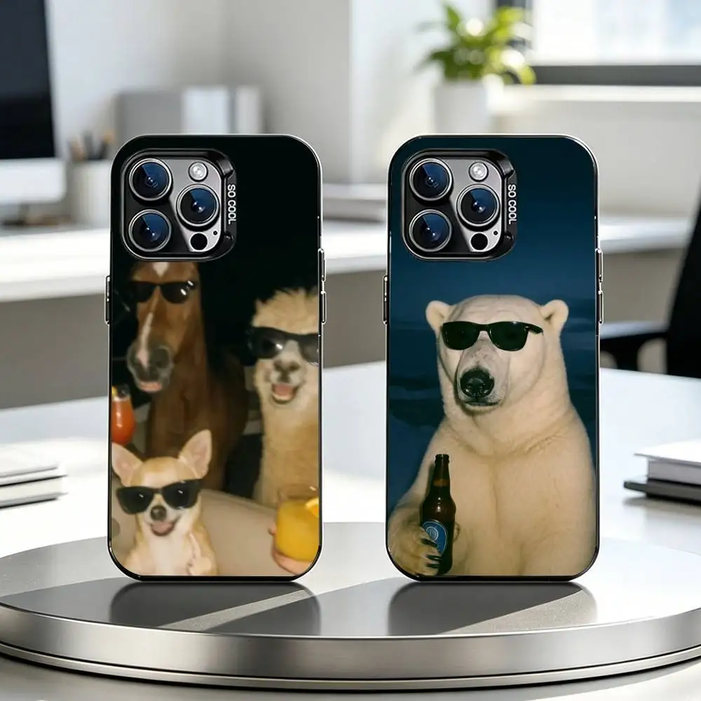 

Funny and amusin Phone Case For iPhone 17,16,15,14,13,12,11 Plus,Pro Max,XS,Colorful Silver Phone case Funda Cover