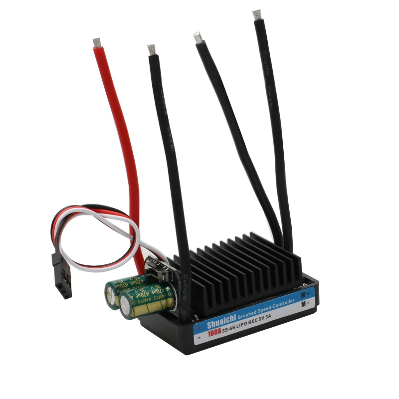 

1PCS 3S-6S 100A High Power Bidirectional Brushed ESC Speed Controller 12-24V 775 795 895 997 Motor Parts for RC Scale Boat Car