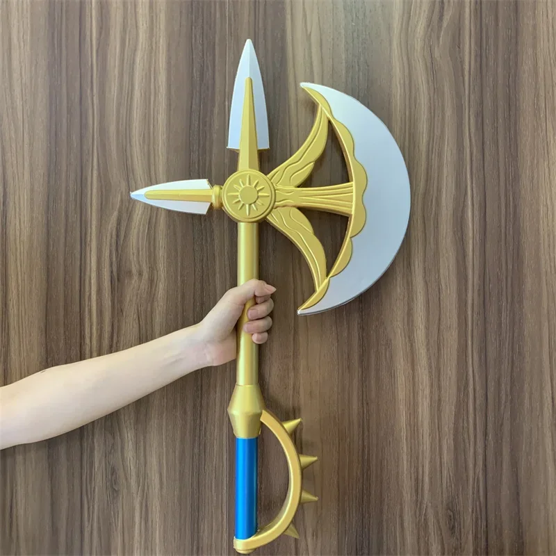 The Seven Deadly Sins Escanor Sun Tomahawk Anime Cosplay Big Sword Broken Lost Bane Knife Prop Weapon 1:1 Safety PU Toy