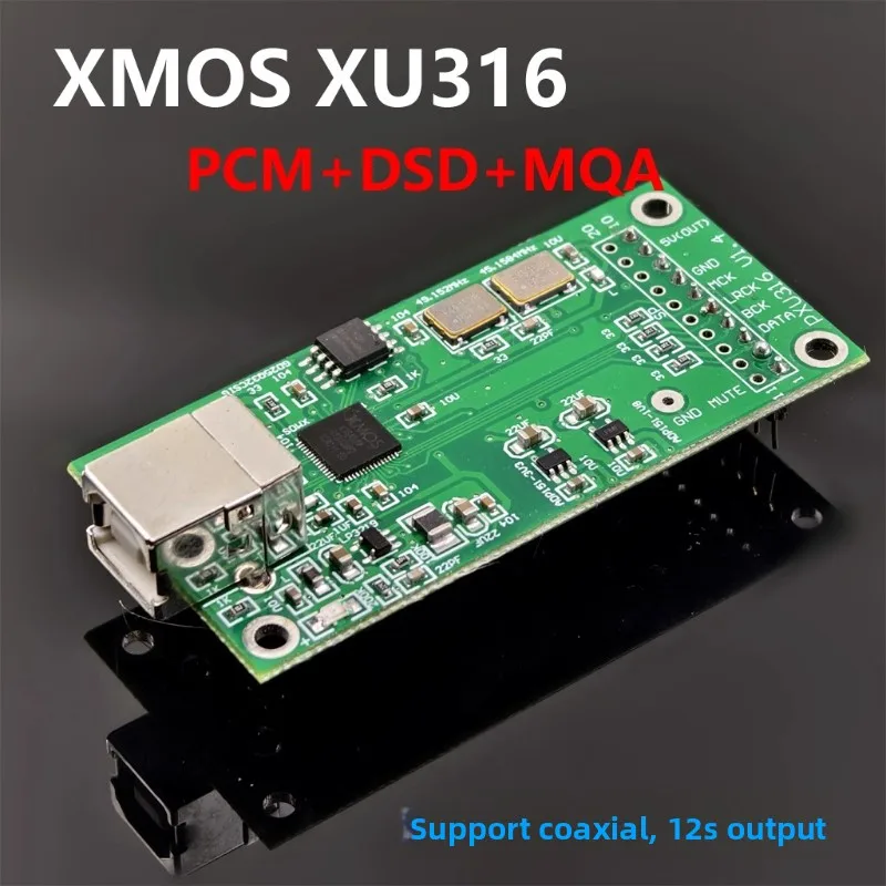 xmos-xu316-usb-デジタル-インターフェイスは-dsd-mqa-をサポートし、amanero-サブカードと互換性があり、4-層-pcb-を搭載しています。