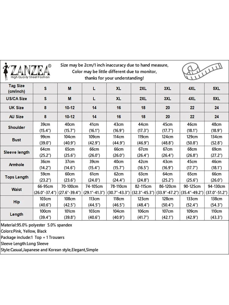 2025 ZANZEA Winter Gestrickte 2-teilige Sets Frauen Langarm Rippen Sweatshirt Hosen Sets Stilvolle Herbst Trainingsanzug Casual Outfits