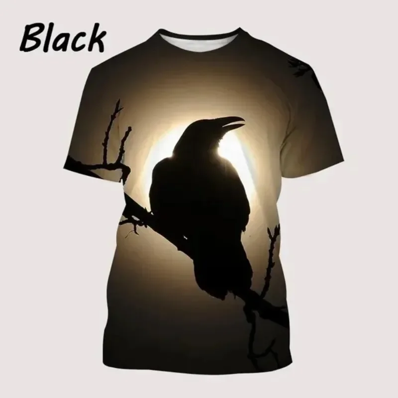 New Crow Stone Men/Women Hara Juku Hip Hop Short Sleeve T-Shirt 3D Printed T-Shirt Funny Creative Animal Dsign T-Shirt