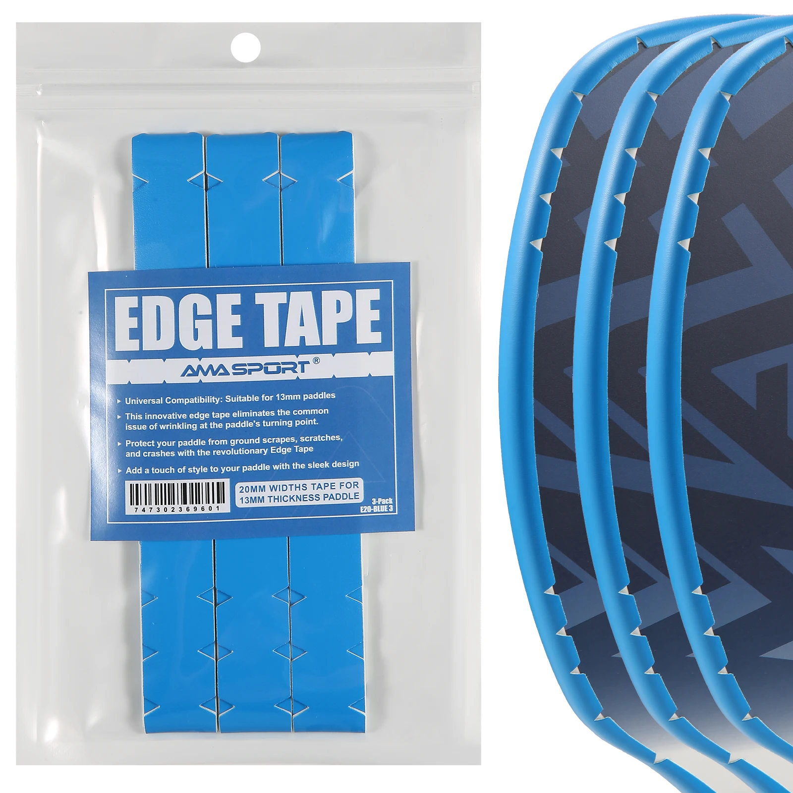 

AMASPORT Защитные ленты для весла Pickleball Несколько цветов и размеров подходят идеально изогнутые края Защитные ленты для пиклбола