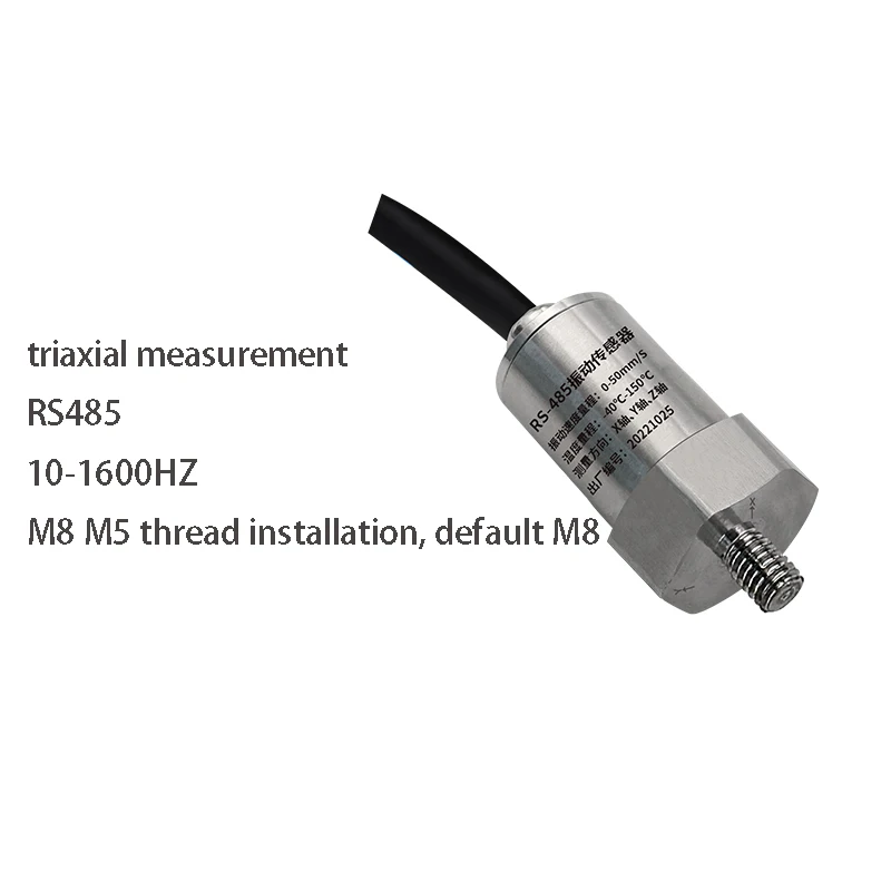 Vibration sensor single-axis three-axis displacement speed detector wireless temperature integrated vibration meter