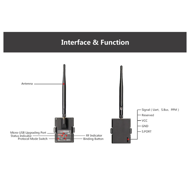 SIYI-Radio Tech avec récepteur de télémétrie, longue portée de 30km, liaison de données, drones de course Opentx, 2.4G, FM30