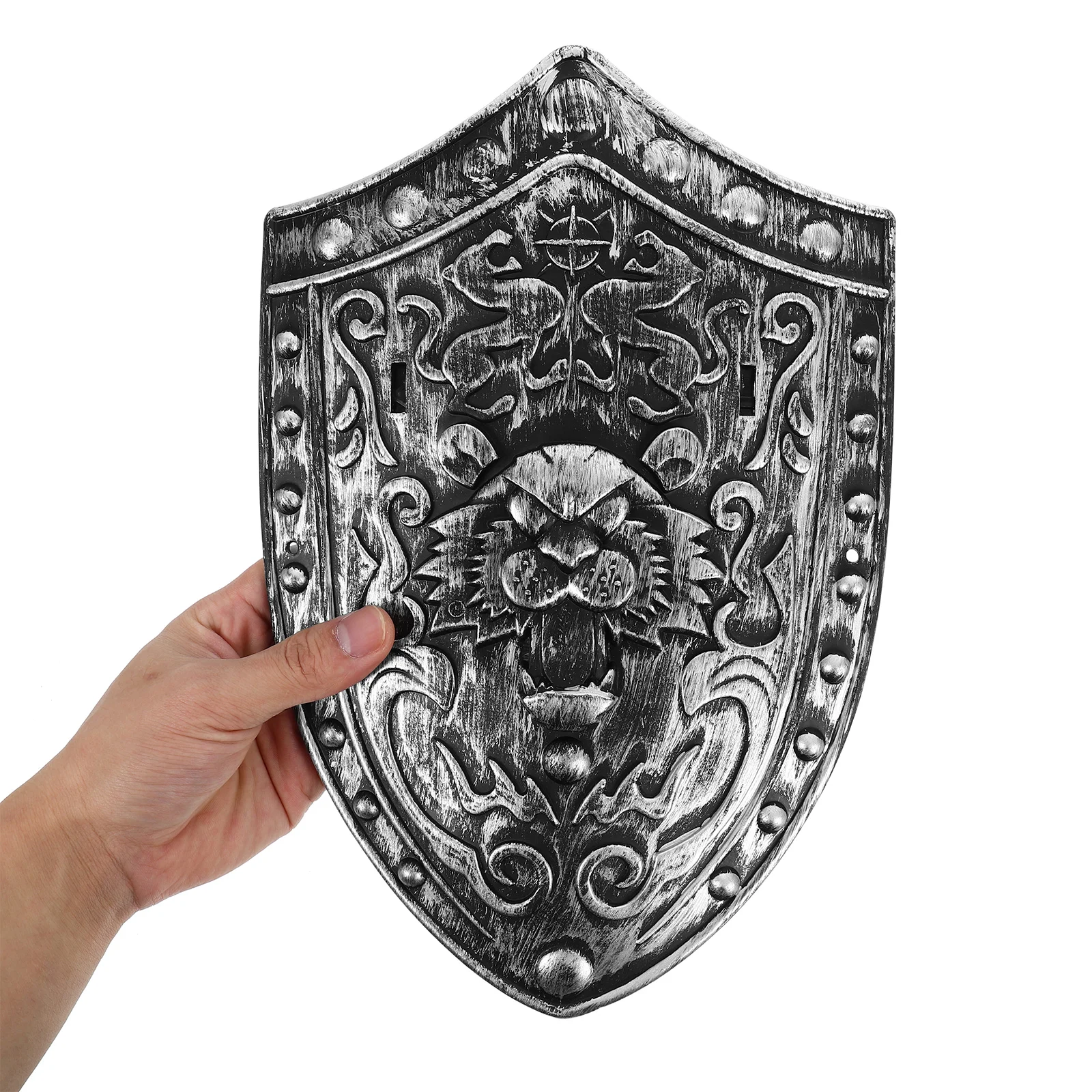 2 Pcs Shield Toy Pretend Play Sword Plastic Knight Medieval Dark Grey Costume Plastic Knight Medieval Costume Accessories Child