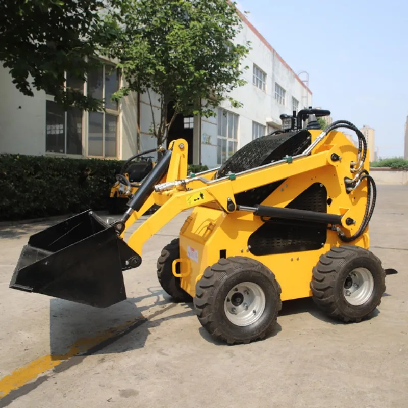 

Compact Wheel Skid Steer Loader Customizable for Tight Spaces Farm Use with Hydraulic Attachments