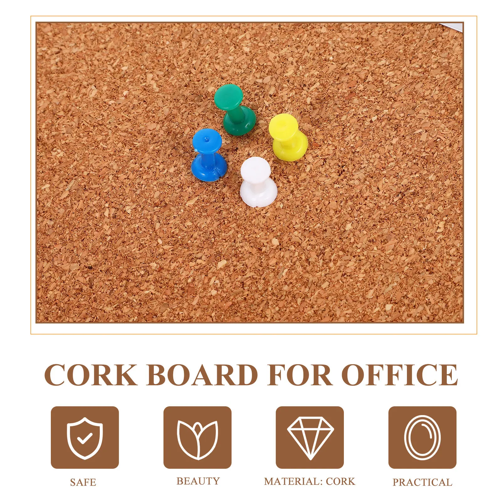 Thickened 12mm Cork Board 17 Inch Adhesion Cork Board Blank Cork Board Small Bulletin Board Office Message Board Wall Decoration