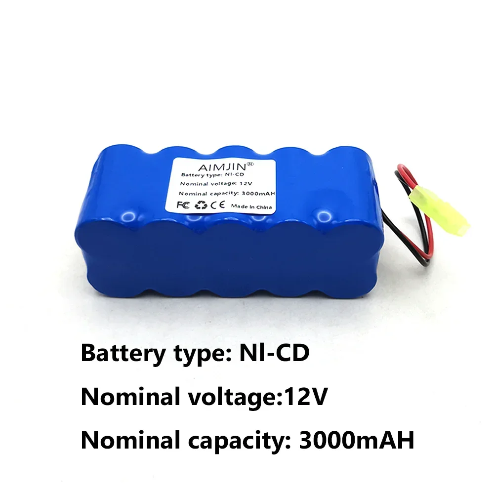 12V SC Ni-Cd 3000mAh Rechargeable Battery for Rowenta, Robot Vacuum Cleaner, 12V, RH5488, RH846301, RH846901, RS-Rh5205