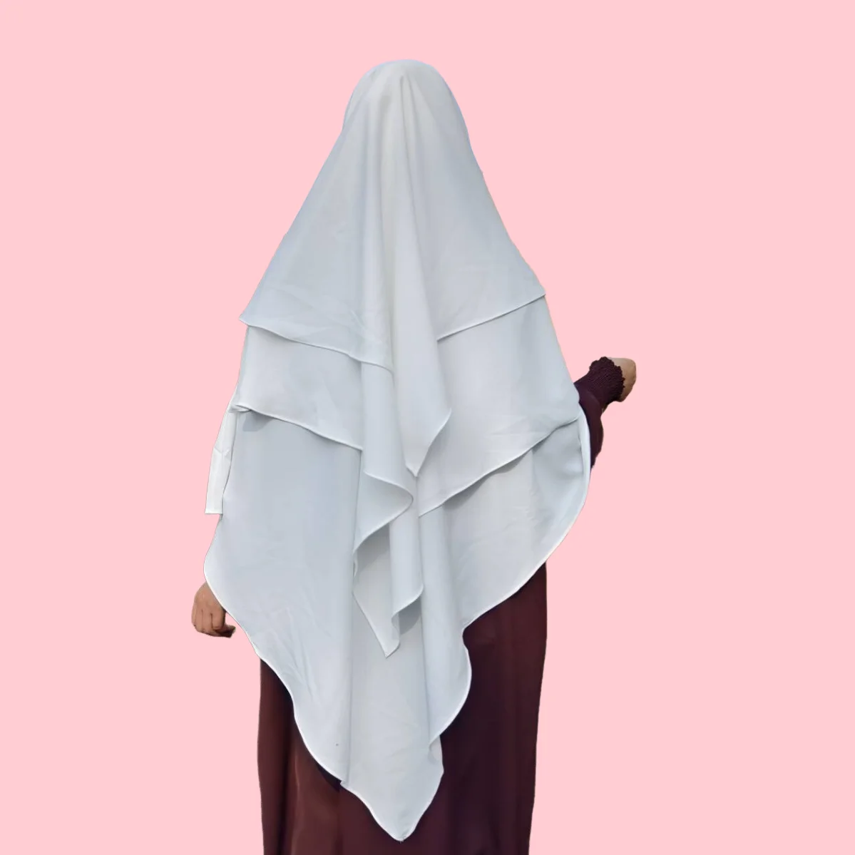 

Трехслойный химар для женщин, мусульманский верхний одеяльце, хиджаб для Ид и Рамадана, исламская одежда для намаза, арабский турецкий бурка, головной убор, джалабия