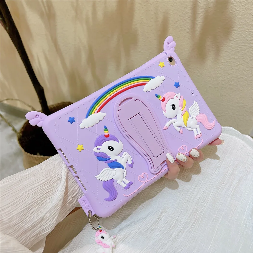 حافظة لجهاز ابل ايباد برو 10.2in 2020 من السيليكون ، حافظة لجهاز ايباد ميني 4 5 6 لاجهزة ايباد 2 3 4 ، حافظة للاولاد والبنات