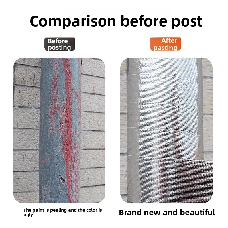 เทปอลูมิเนียมฟอยล์ใยแก้ว, ท่อป้องกันแสงแดดกันน้ําทนต่ออุณหภูมิสูงฉนวนกันความร้อนซ่อมแซมการรั่วไหล