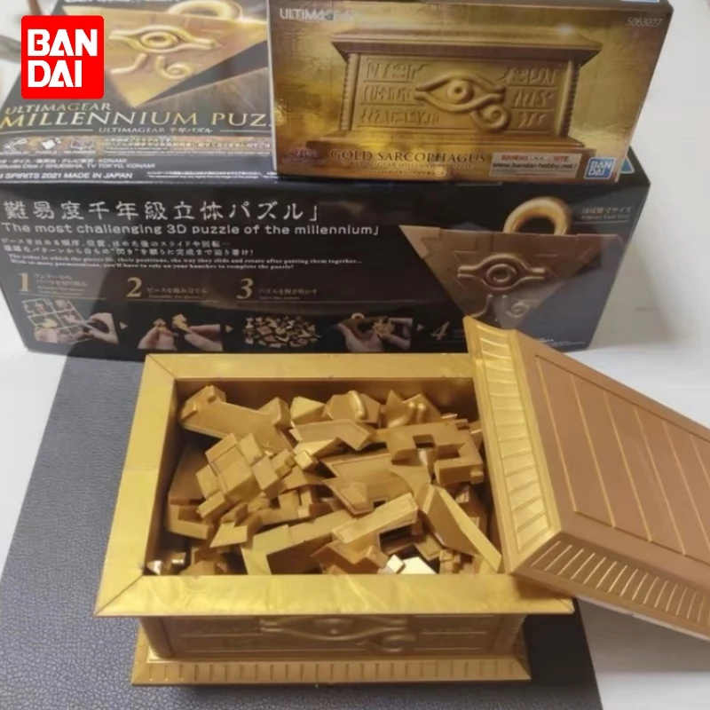 2023 Bandai Yu-gi-oh! Anime Figure Ultimagear Gold Sarcophagus Millennium Puzzle Pharaoh Artifact Collection Action Birthday Toy