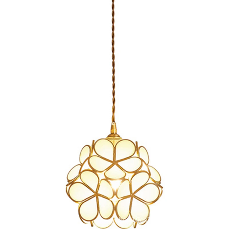 Balcony light modern minimalist aisle light corridor lighting net red brass bedside small chandelier entrance door light