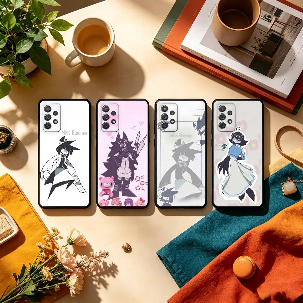 Miss B-Bloomie FPE   Soft Silicone Black Cover Phone Case For Samsung Galaxy A73,A72,A71,A70,A53,A52,A51