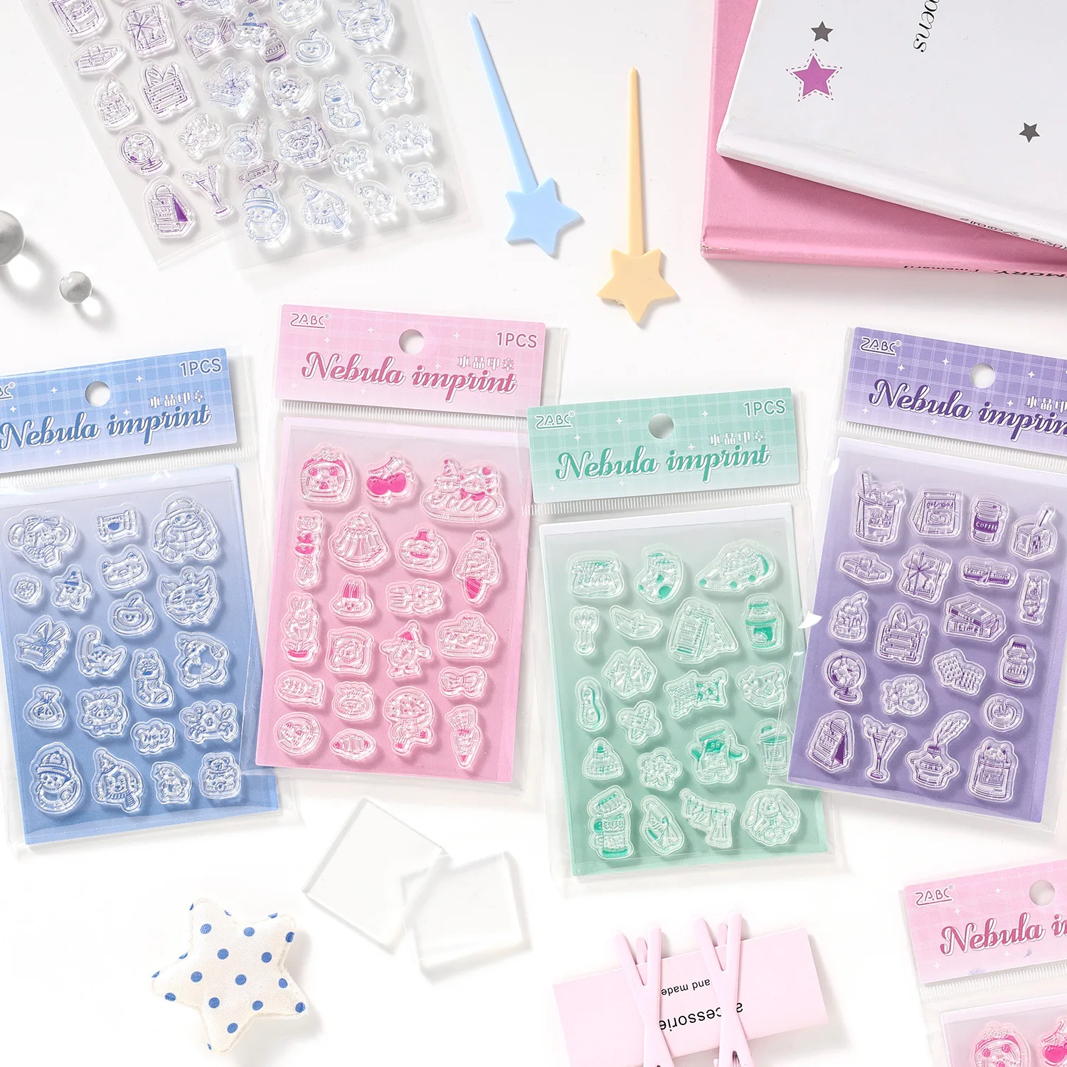Cartoon Pattern Clear Silicone Stamps, High‑value DIY Materials for Journal, Card & Album Stamping Decoration