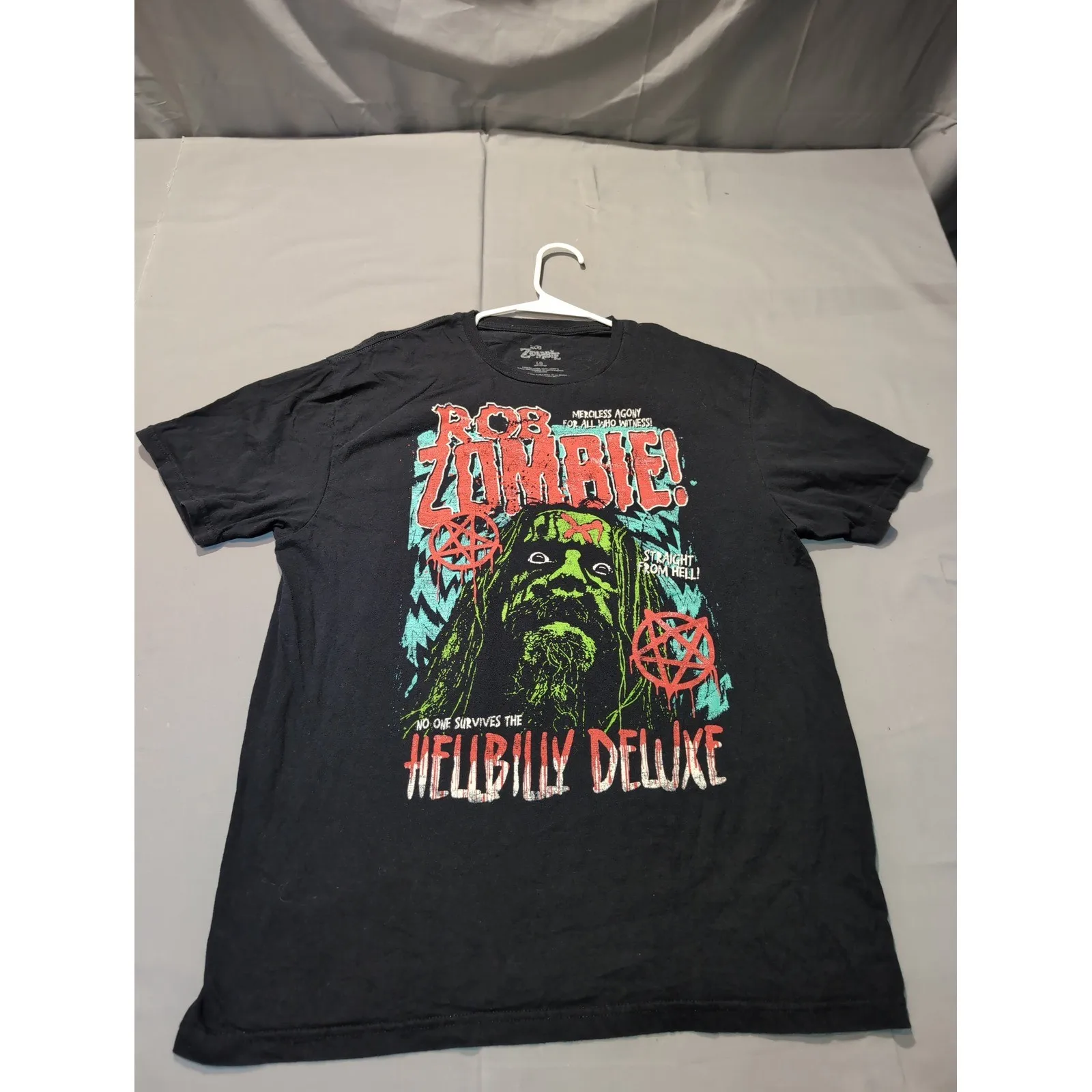 Rob Zombie Hellbilly Deluxe Graphic T-Shirt Mens Size Large Black Rock