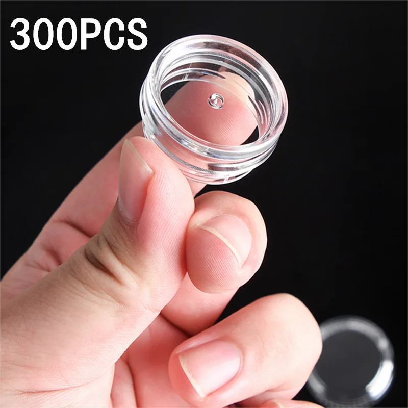 

Массовая упаковка, 50/100/300 шт., 3 г, прозрачные косметические бутылки, прозрачные банки для крема, горшок для образцов для контейнеров для бальзама для дизайна ногтей, маленькая жестяная банка