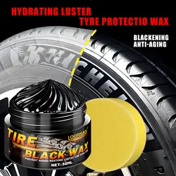 TIRE BLACKWAX - 30ml Hydrating Luster & Protection Cream for Tires, Bumpers, and Wheels - Anti-Fade, Oxidation Resistant, Use,