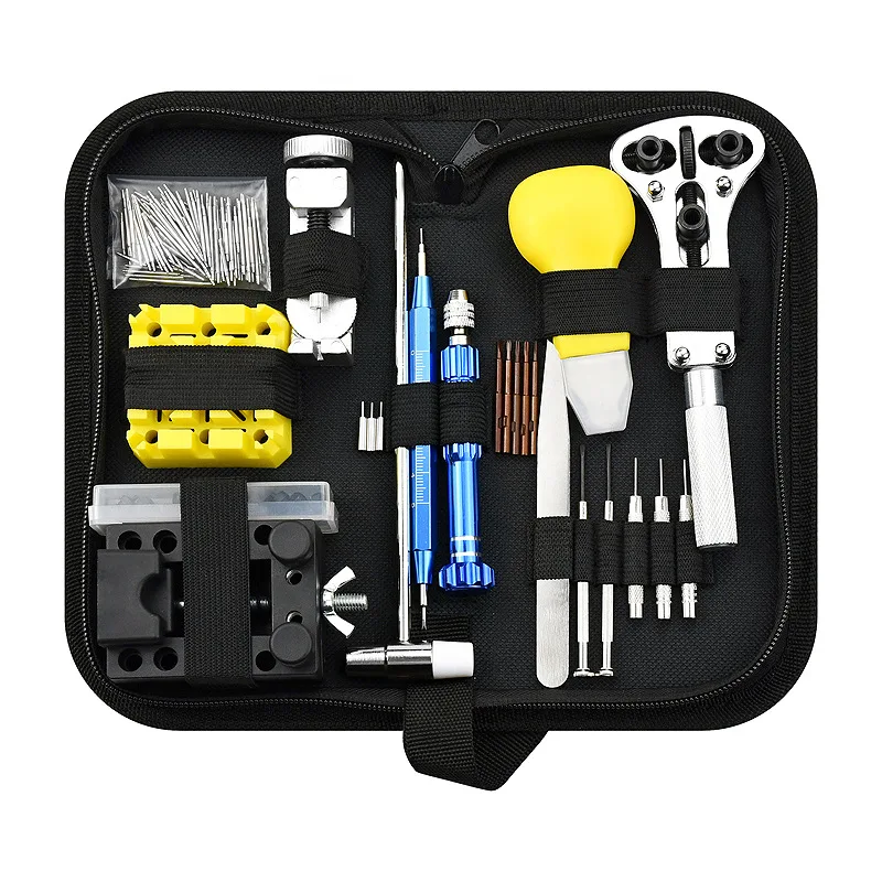 

Watchmaker Professional Watch Opener Repair Tool Set 148pcs/set Watch Link Pin Remover Clock Parts Replacement Tools Bag Kit