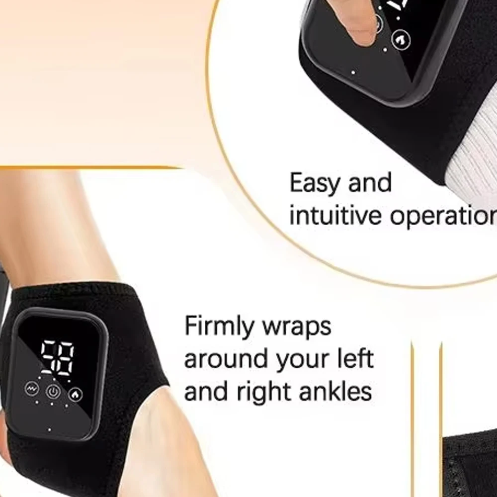 

Электрический нагревательный бандаж для лодыжки, массажер с горячими компресами, вибрационный массажер, массажер для поддержки лодыжки, расслабляющий бандаж