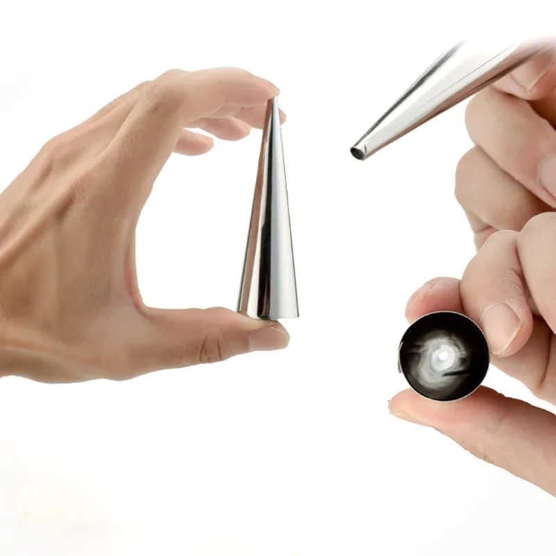 Küche Edelstahl Backen Kegel Horn Gebäck Rolle Kuchen Form Spirale Gebacken Croissants Rohre Cookie Dessert Werkzeug