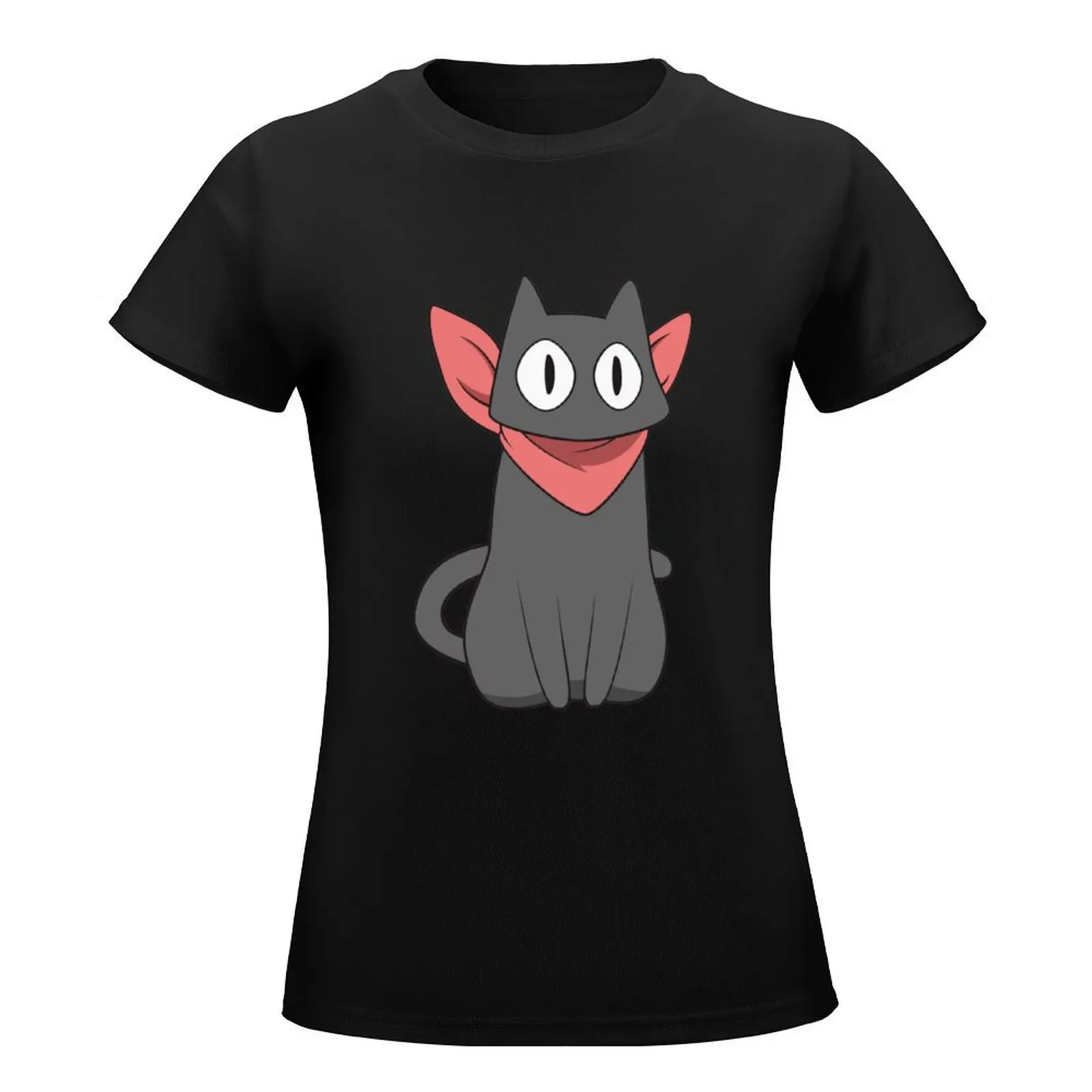 Nichijou | Sakamoto Cat T-Shirt kawaii clothes female anime clothes vintage clothes t shirts for Women graphic