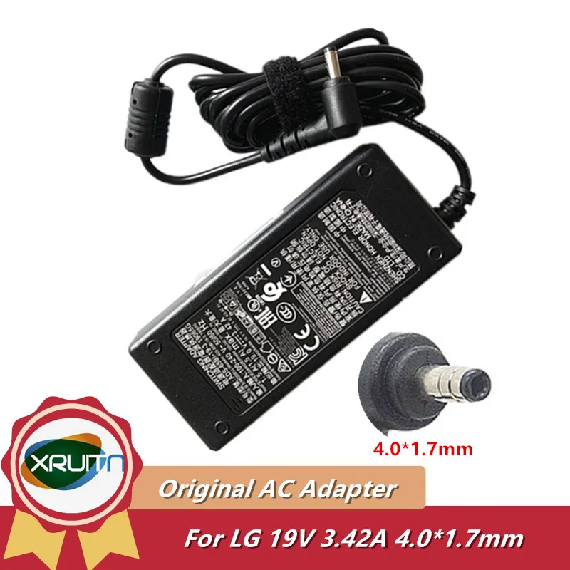 

Genuine 19V 3.42A 4.0*1.7mm AC DC Power Adapter Charger for LG 15ND530 15U530 U450 U460 U560 Power Supply ADS-65BI-19-3 19065G