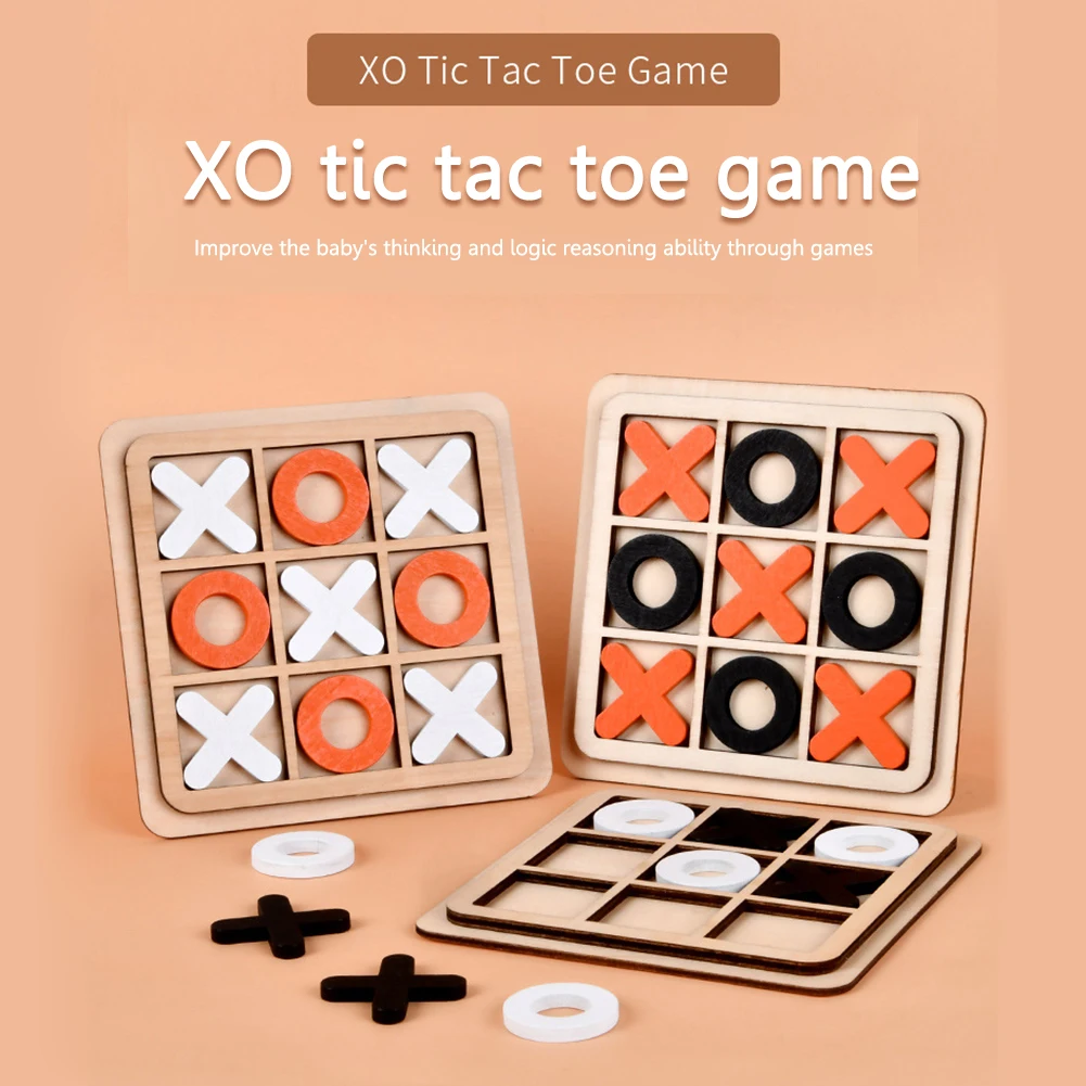 XOXO Brain Game Family Board Game Tic Tac Toe Game XOXO Traditional Game Indoor Party Game for Boys Girls for Kids Children